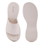 Bowie Everyday Platform Off White Sliders - Lino Perros
