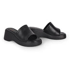 Bowie Everyday Platform Black Sliders - Lino Perros