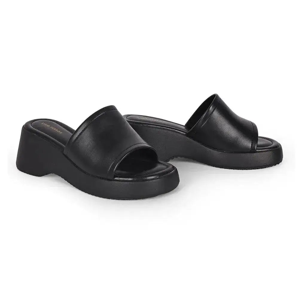 Bowie Everyday Platform Black Sliders - Lino Perros