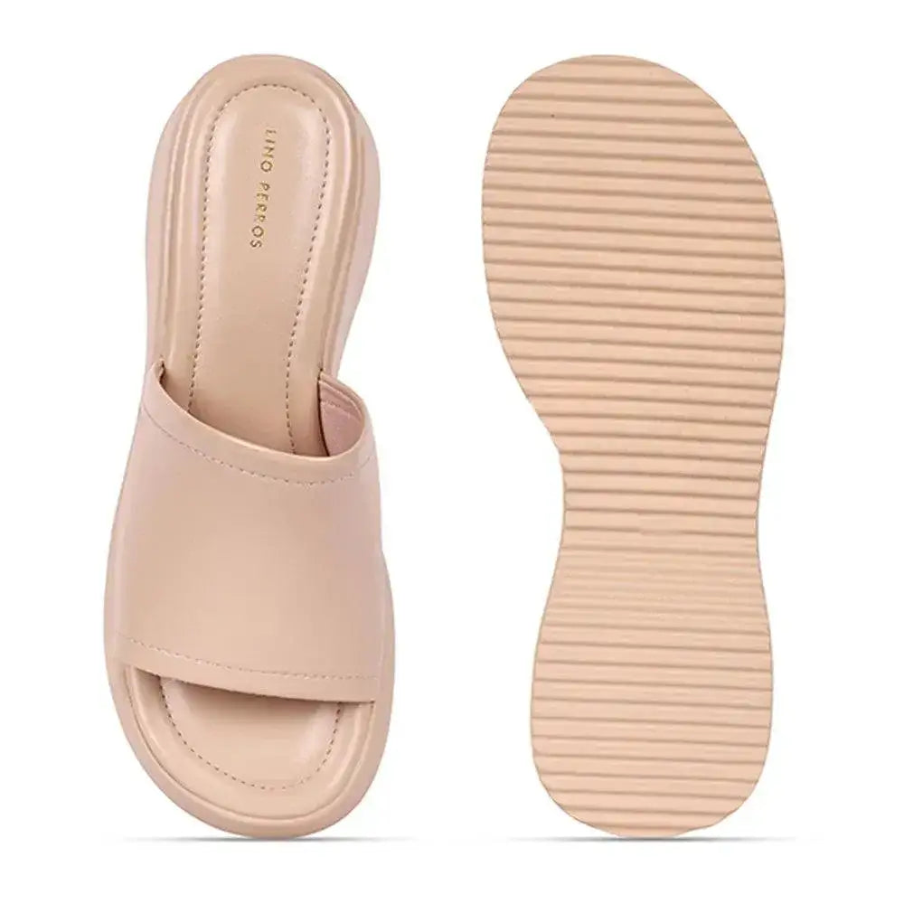 Bowie Everyday Platform Peach Sliders - Lino Perros