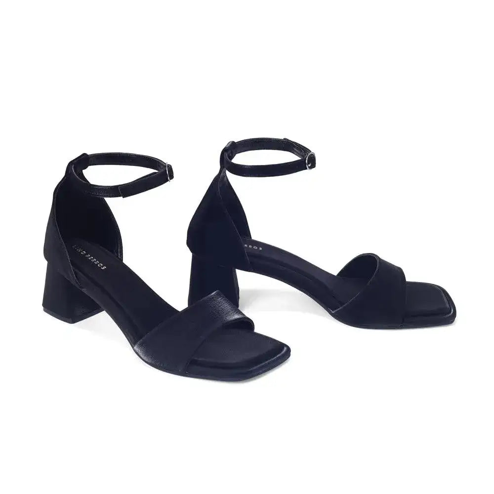Gabbana Backstrap Everyday Block Black Heels - Lino Perros
