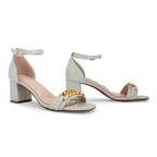 Gabbana Chain Link Block Heels - Lino Perros