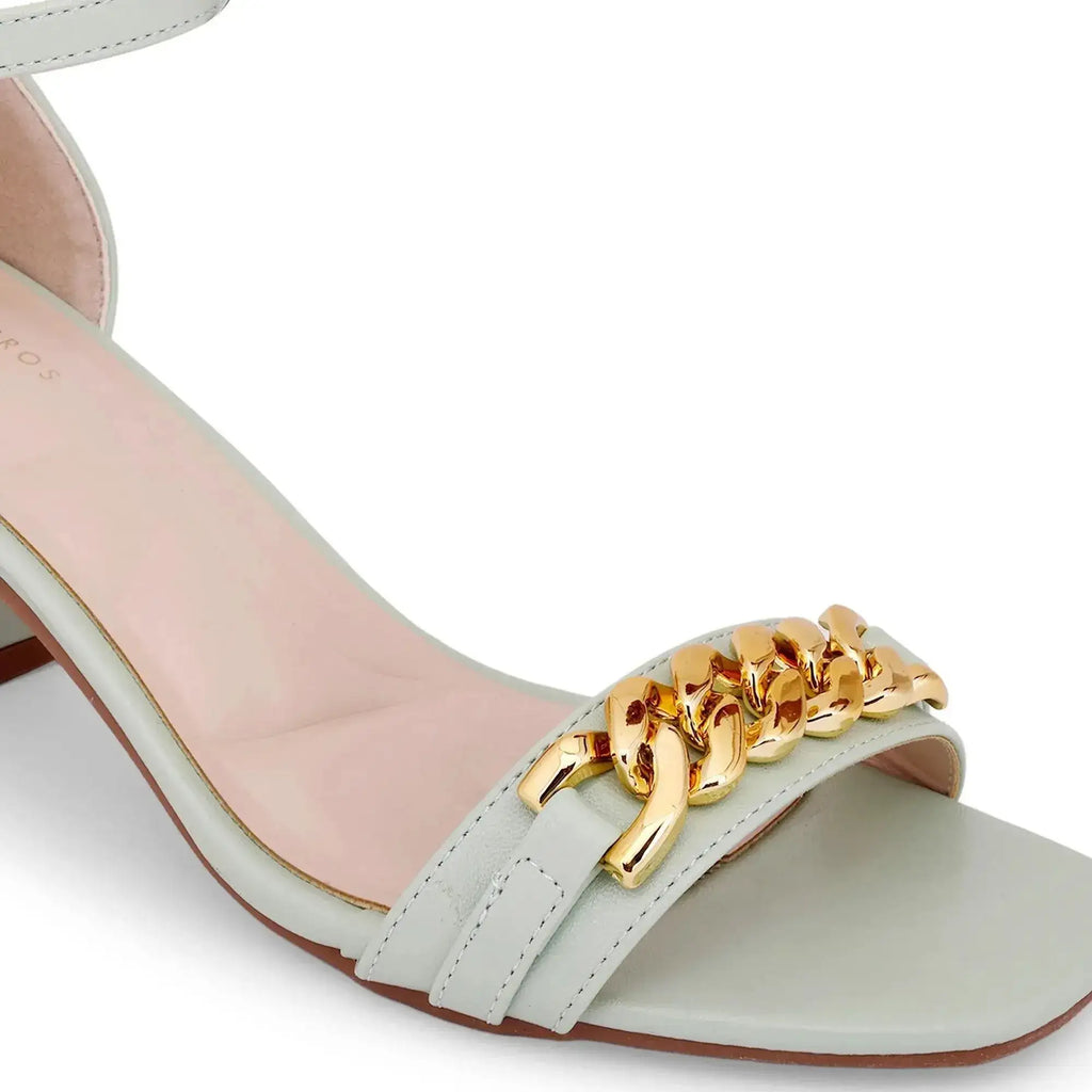 Gabbana Chain Link Block Heels - Lino Perros