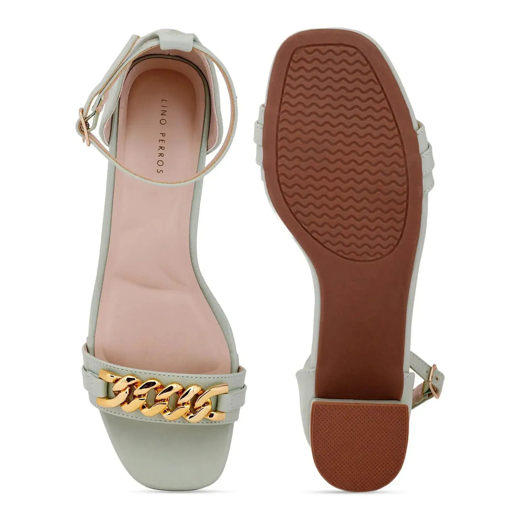 Gabbana Chain Link Block Heels - Lino Perros