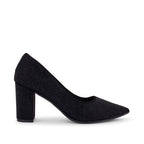 Gabbana Diamond Studded Block Black Pumps - Lino Perros