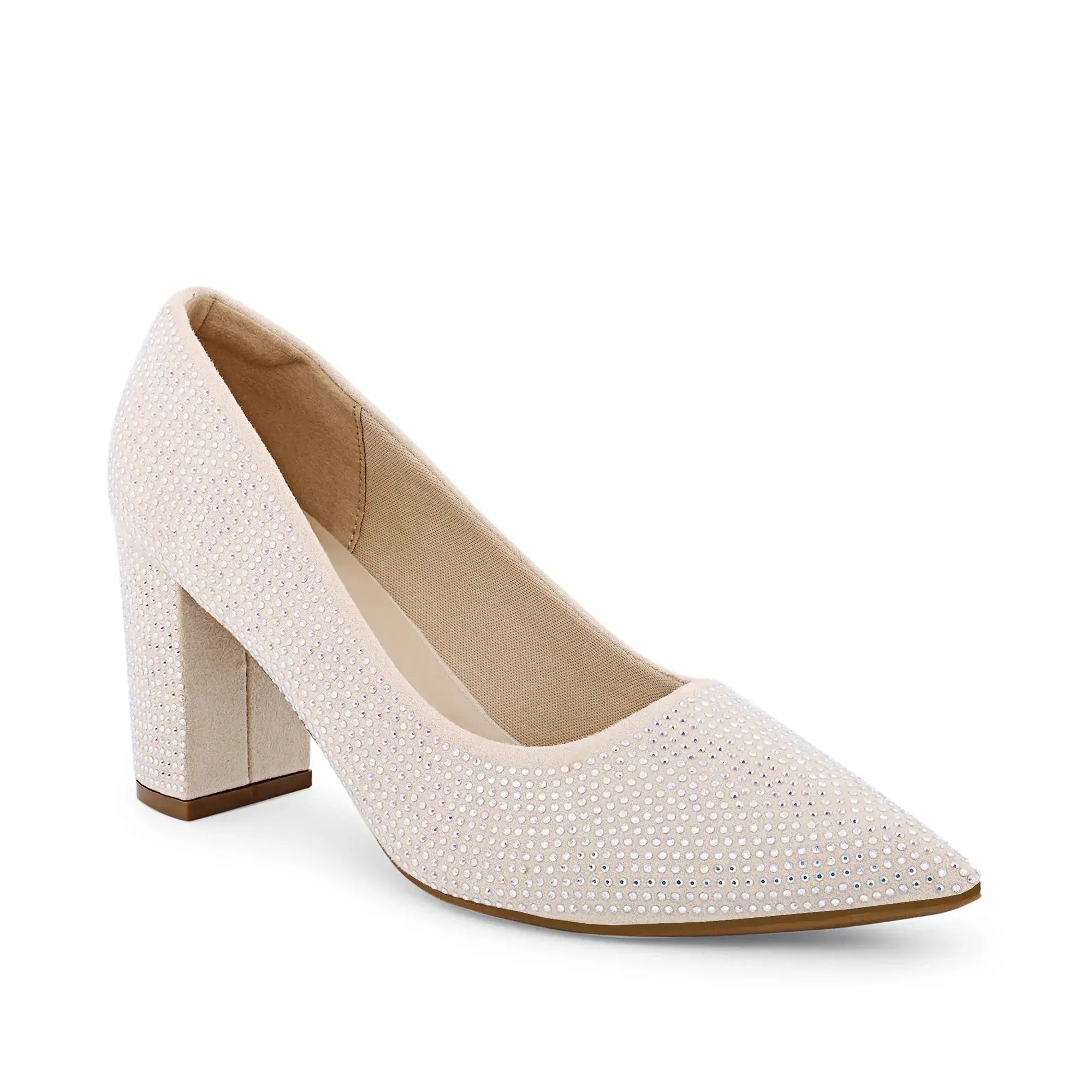 Gabbana Diamond Studded Block Pumps - Lino Perros
