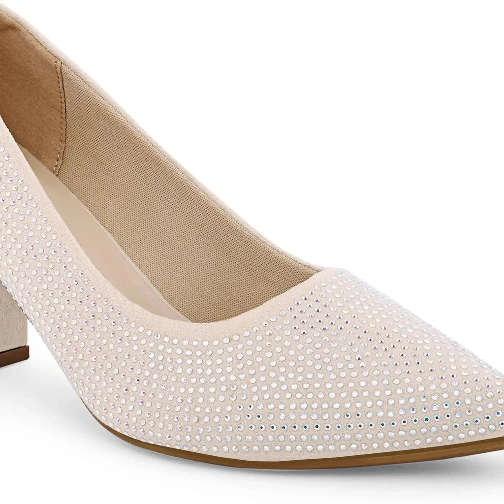 Gabbana Diamond Studded Block Pumps - Lino Perros