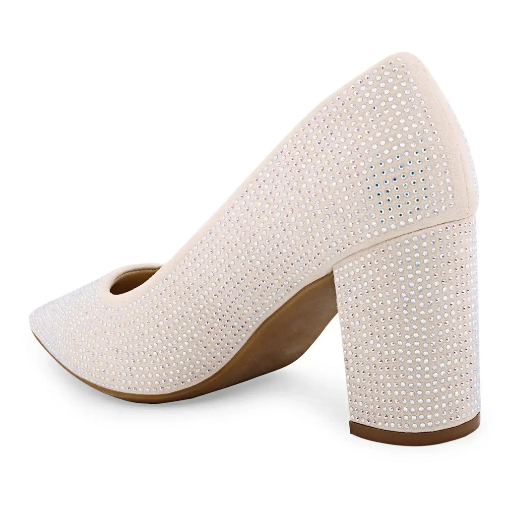 Gabbana Diamond Studded Block Pumps - Lino Perros