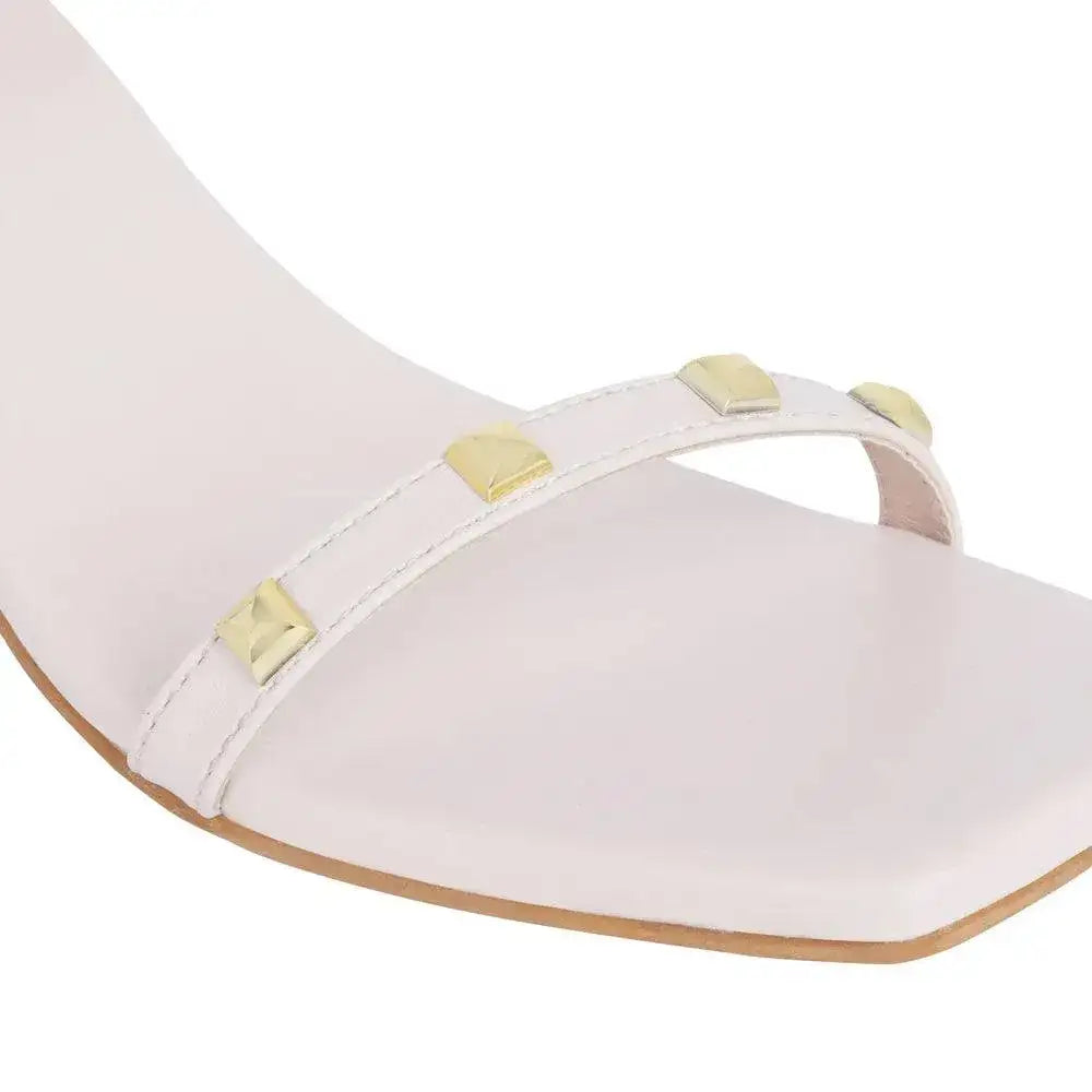 Gabbana Elegance Block Off White Heels - Lino Perros