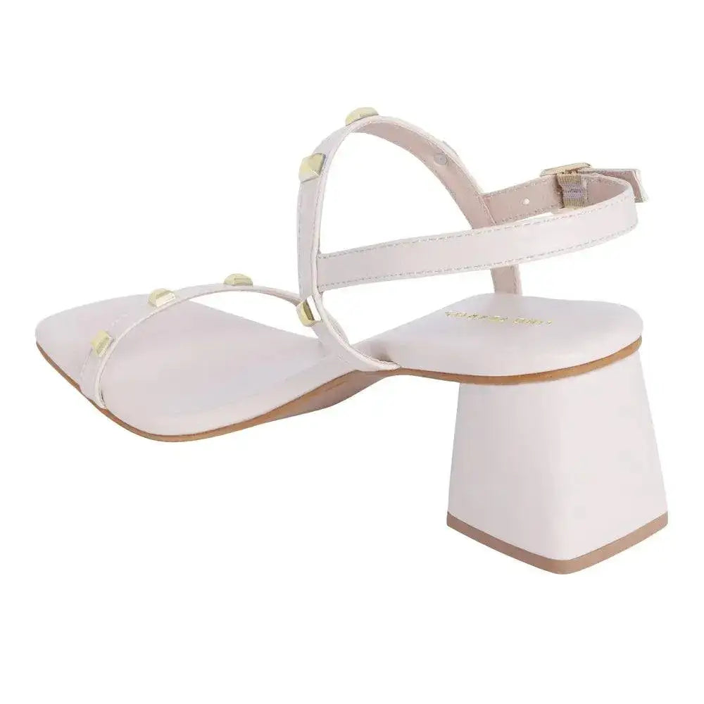 Gabbana Elegance Block Off White Heels - Lino Perros