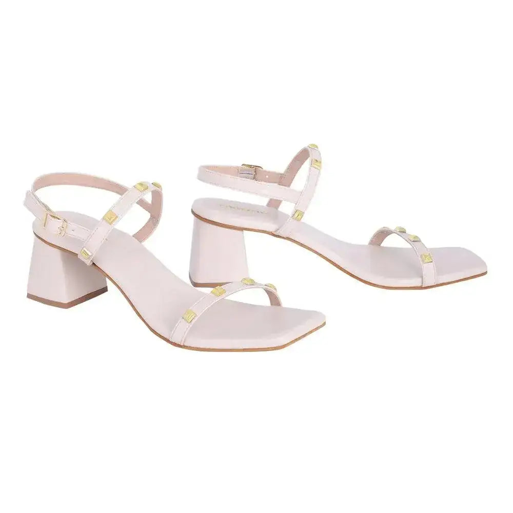 Gabbana Elegance Block Off White Heels - Lino Perros