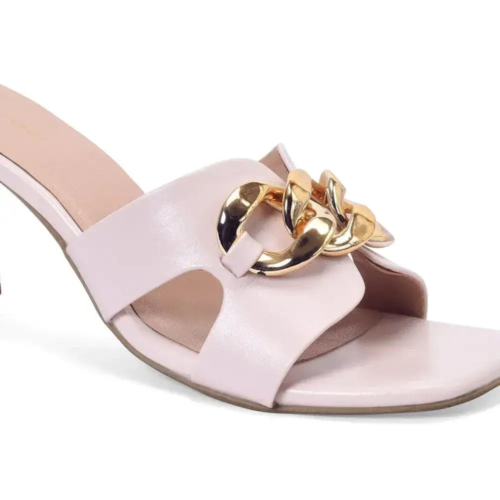 Gabbana Flower Heel Off White Sandal - Lino Perros