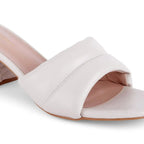 Gabbana Quilted Off White Block Heels - Lino Perros