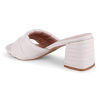 Gabbana Quilted Off White Block Heels - Lino Perros