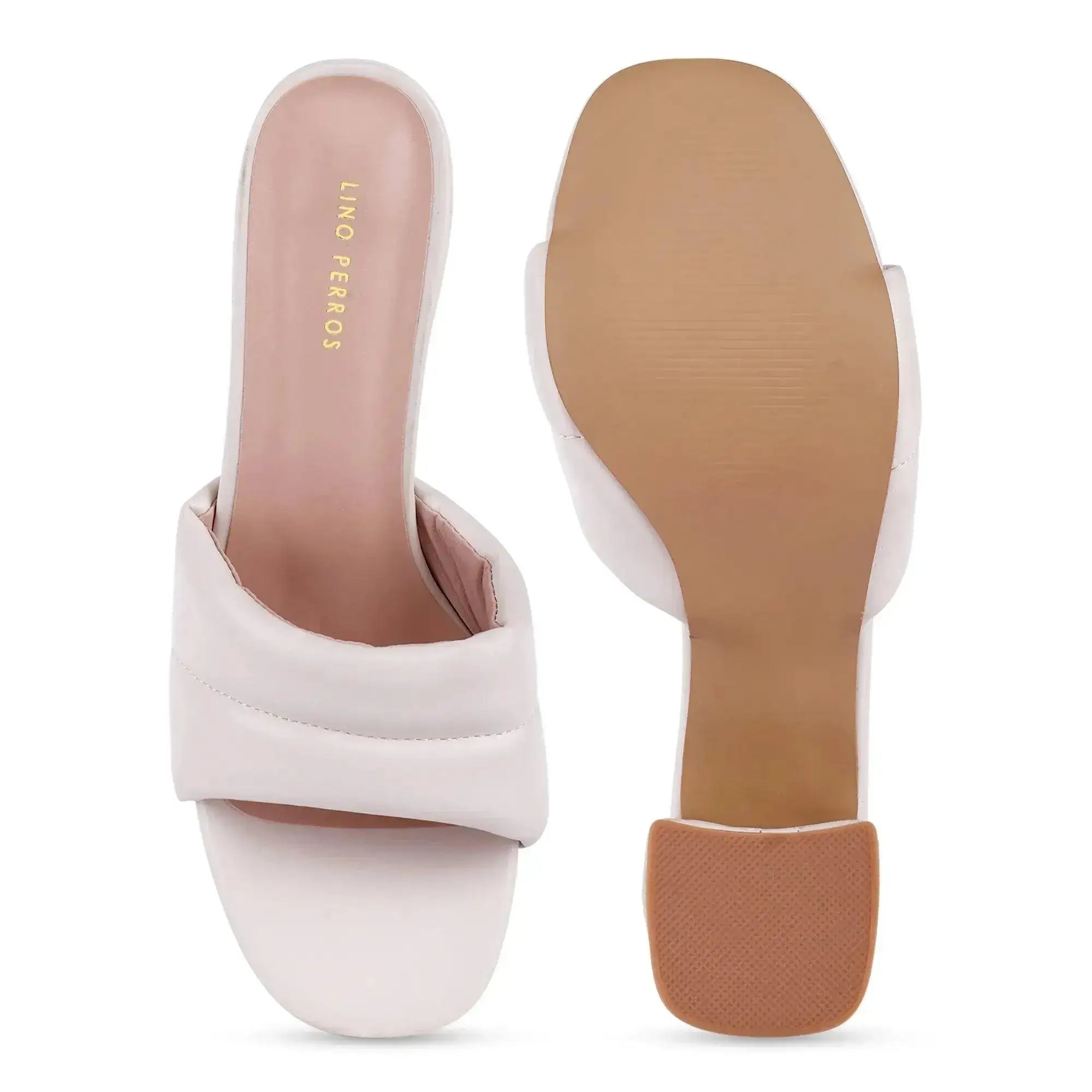 Gabbana Quilted Off White Block Heels - Lino Perros