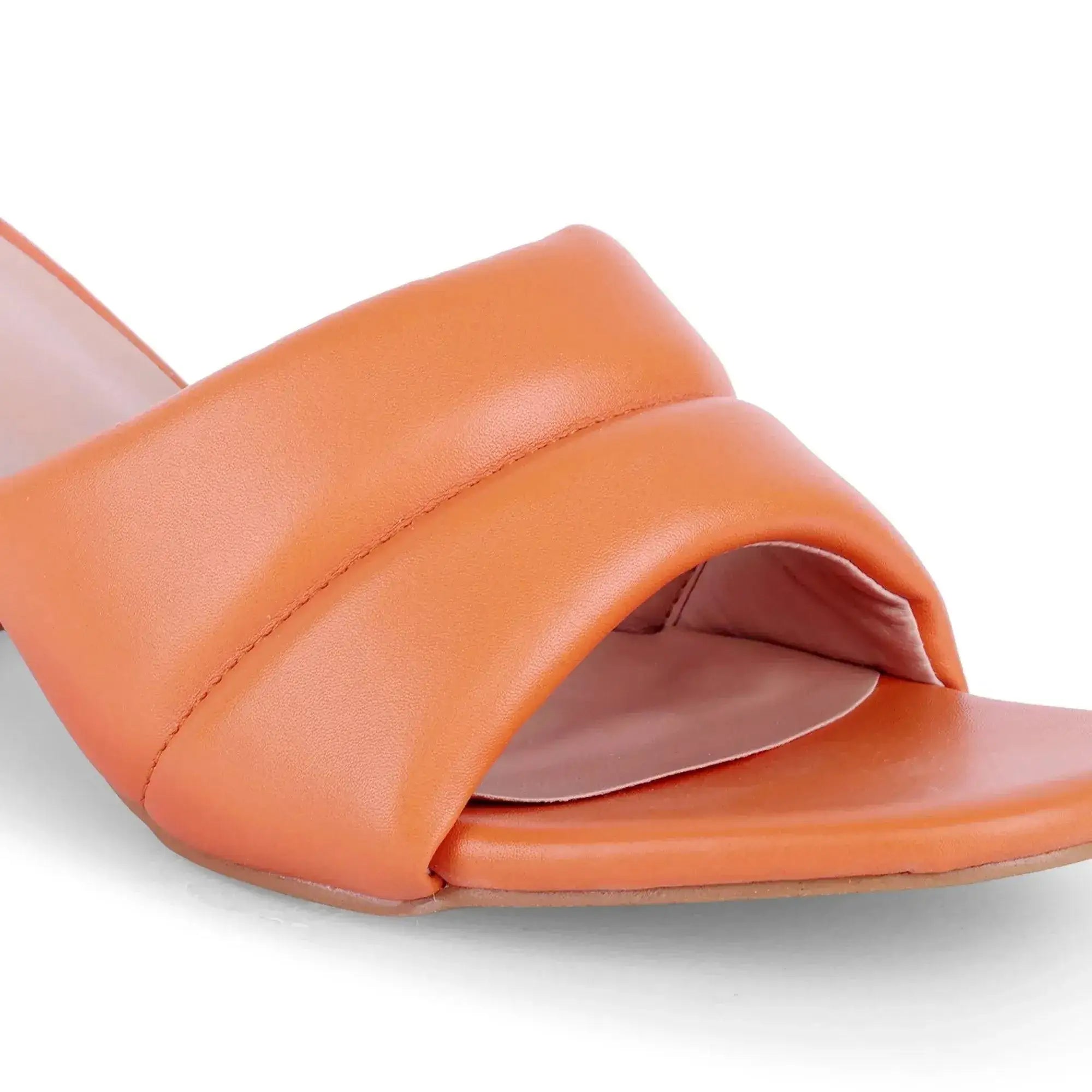 Gabbana Quilted Orange Block Heels - Lino Perros