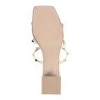 Gabbana Rockstudded Beige Sandals - Lino Perros