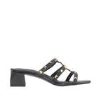 Gabbana Rockstudded Black Sandals - Lino Perros