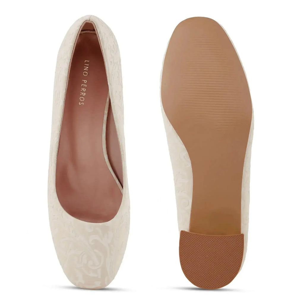 Gabbana Self Embossed Off White Pumps - Lino Perros
