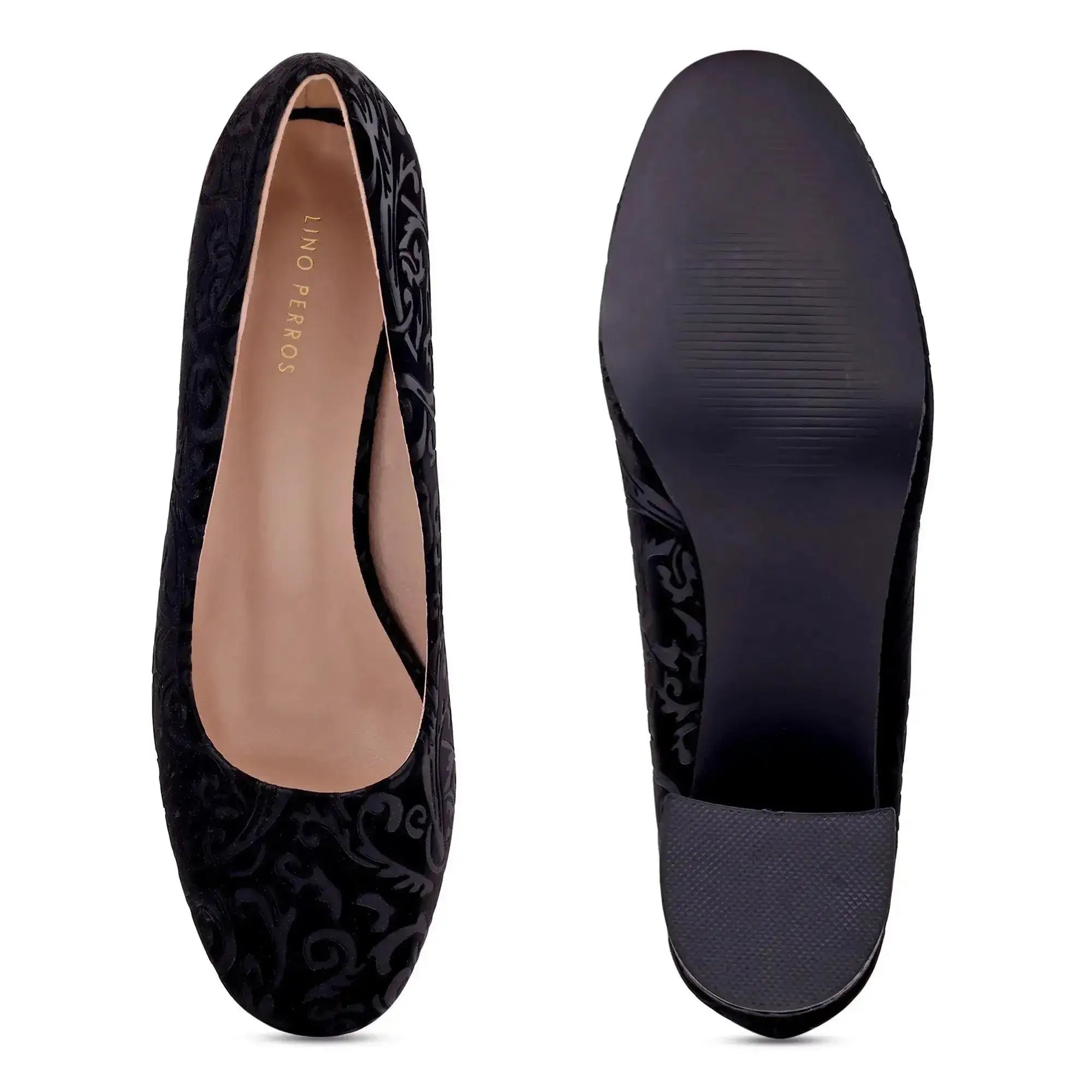 Gabbana Self Embossed Black Pumps - Lino Perros