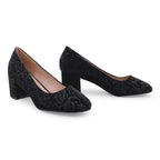 Gabbana Self Embossed Black Pumps - Lino Perros