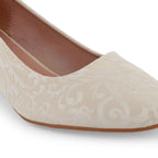 Gabbana Self Embossed Off White Pumps - Lino Perros