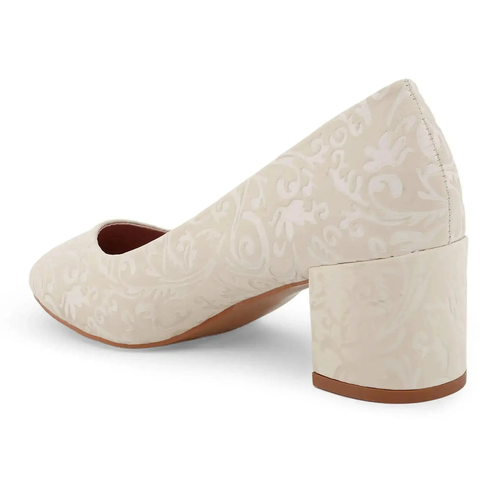 Gabbana Self Embossed Off White Pumps - Lino Perros