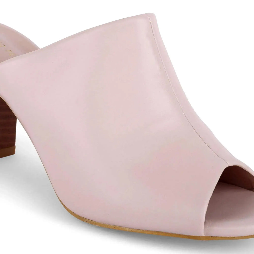 Gabbana Solid Pink Mules - Lino Perros