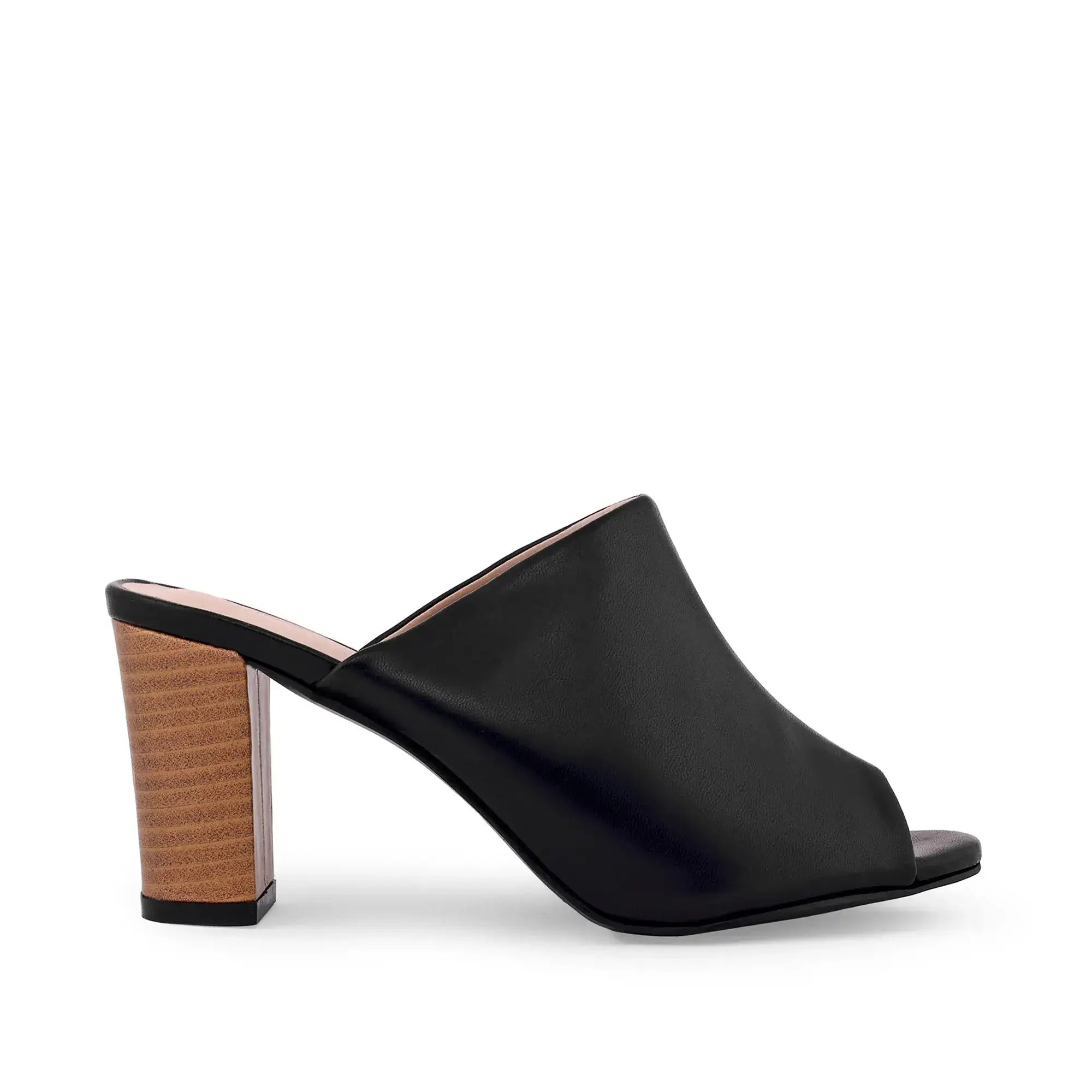 Gabbana Solid Black Mules - Lino Perros