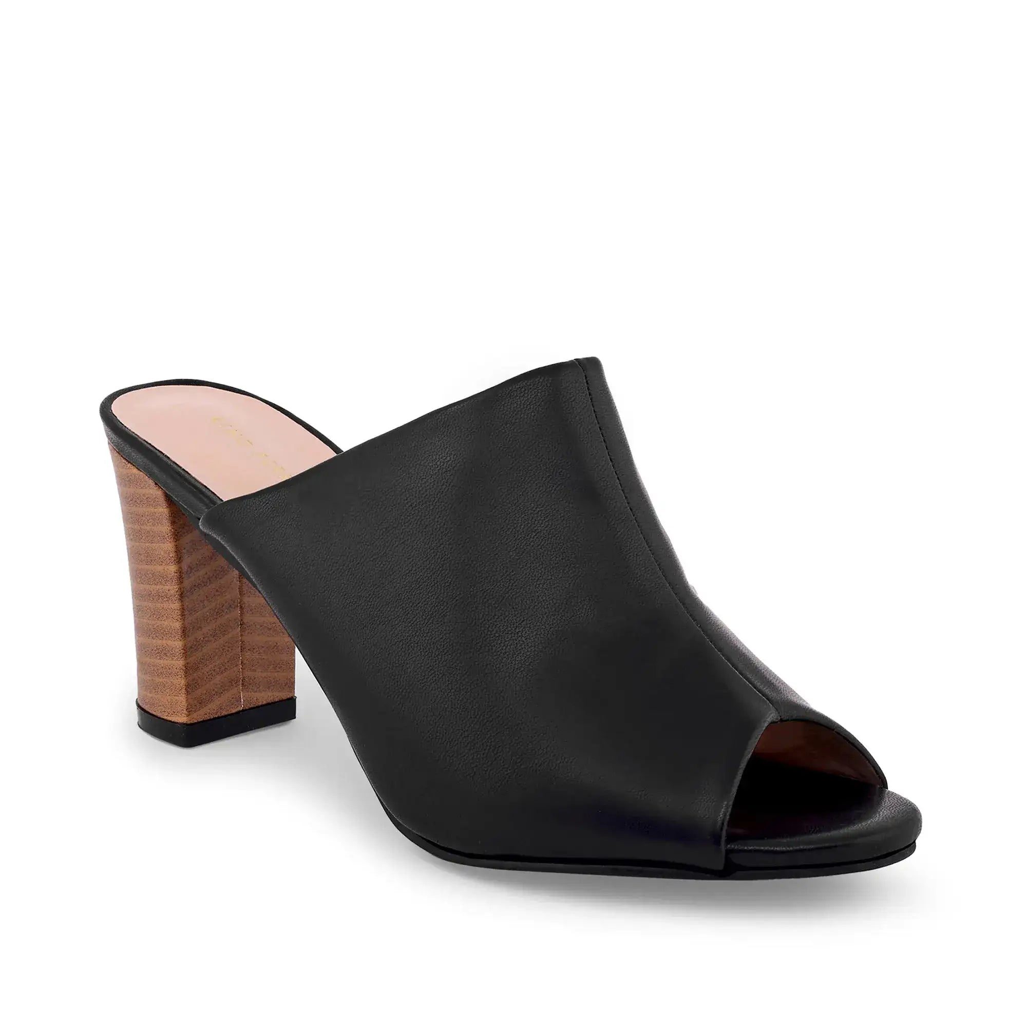 Gabbana Solid Black Mules - Lino Perros