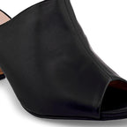 Gabbana Solid Black Mules - Lino Perros