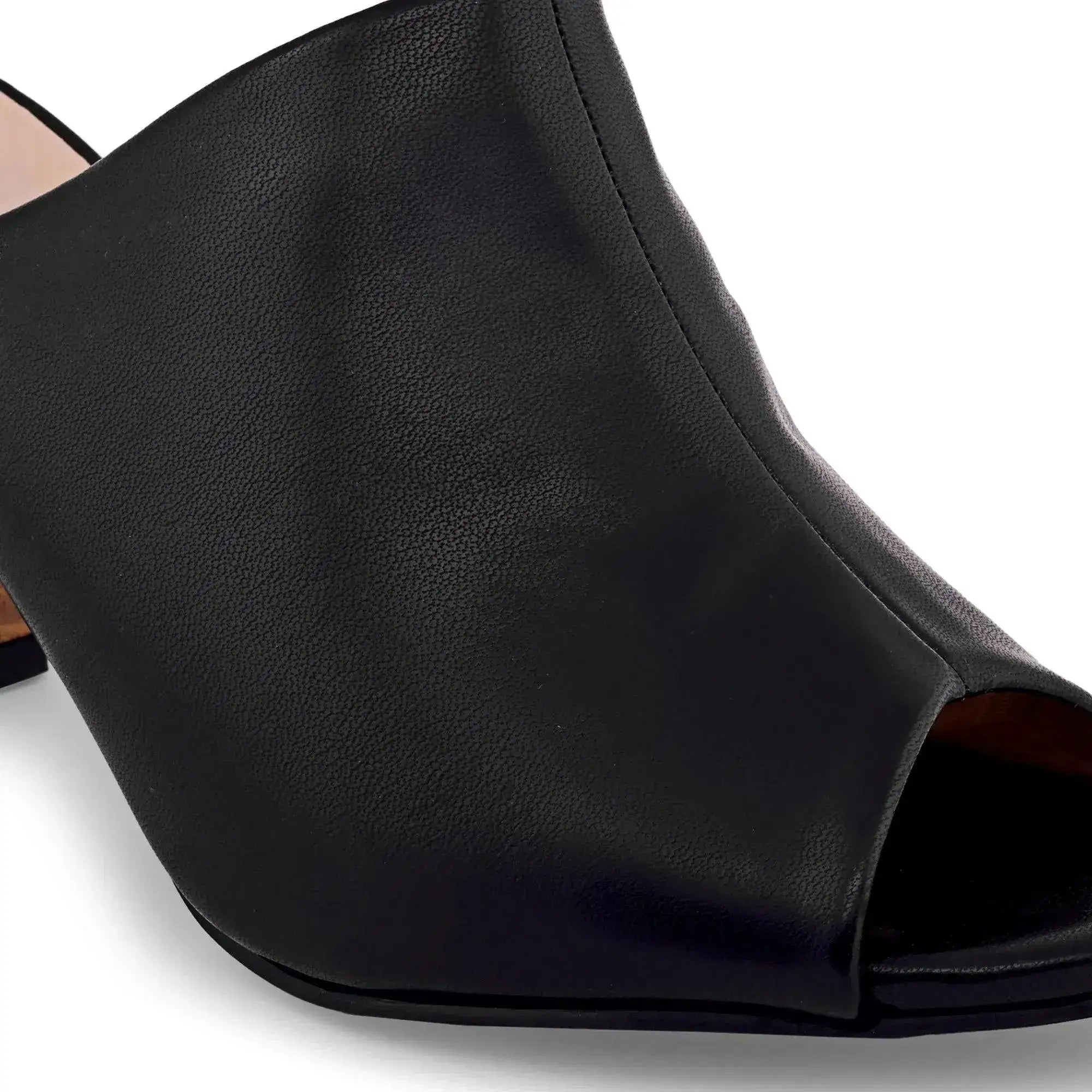 Gabbana Solid Black Mules - Lino Perros
