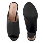 Gabbana Solid Black Mules - Lino Perros