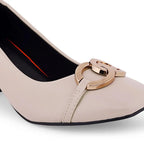 Gabbana Square Toe Beige Pumps - Lino Perros