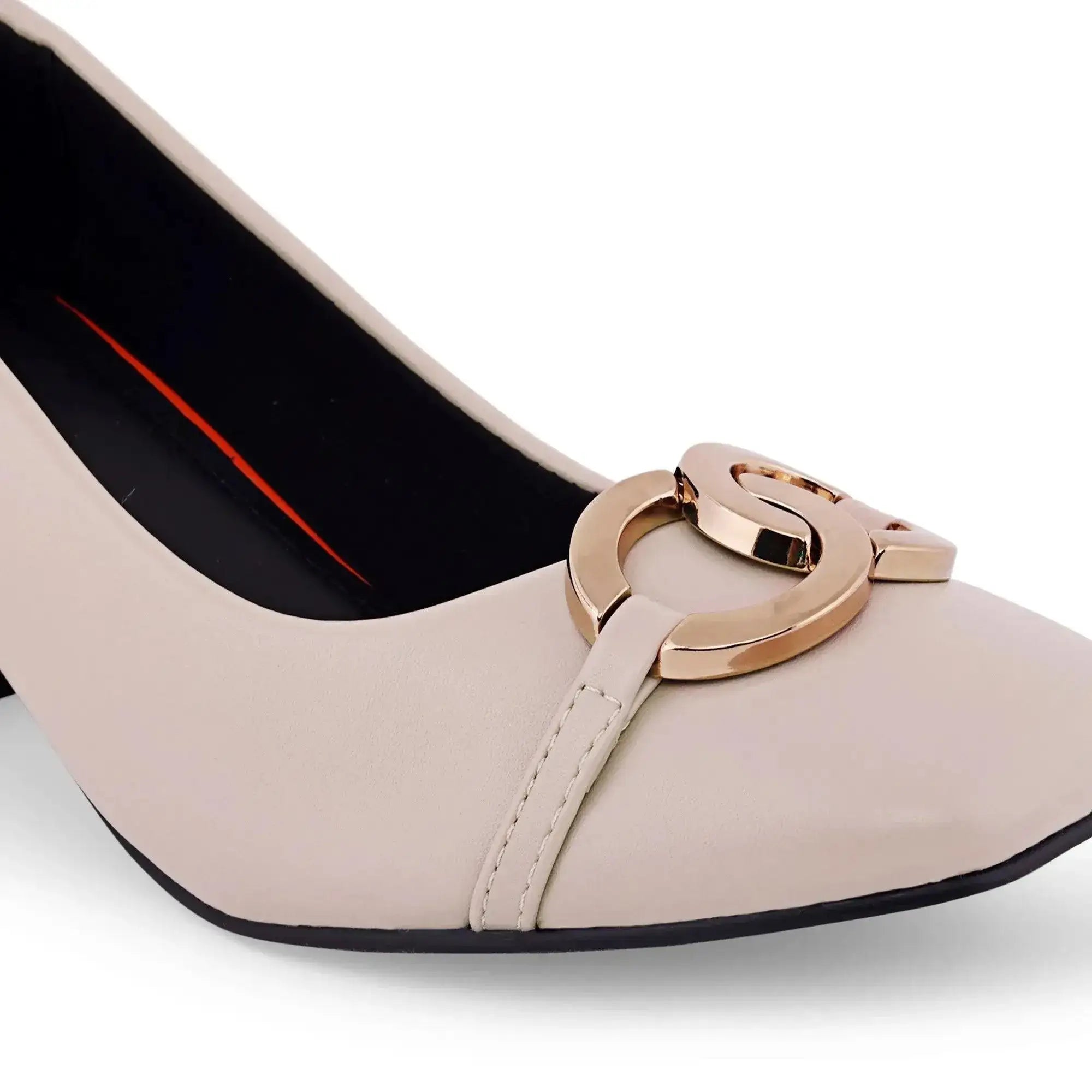 Gabbana Square Toe Beige Pumps - Lino Perros