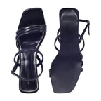Gabbana Stylish Everyday Block Black Heels - Lino Perros