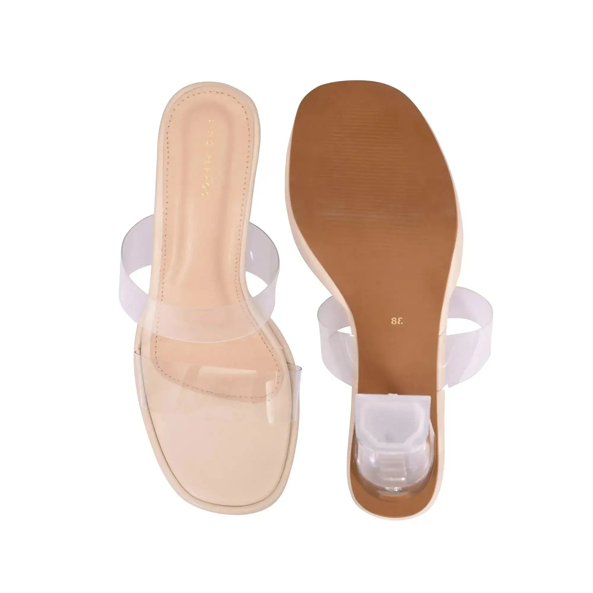Gabbana Trendsetter Block Beige Heels - Lino Perros