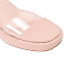 Gabbana Trendsetter Block Light Pink Heels - Lino Perros