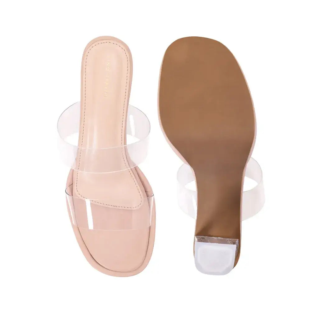Gabbana Trendsetter Block Light Pink Heels - Lino Perros
