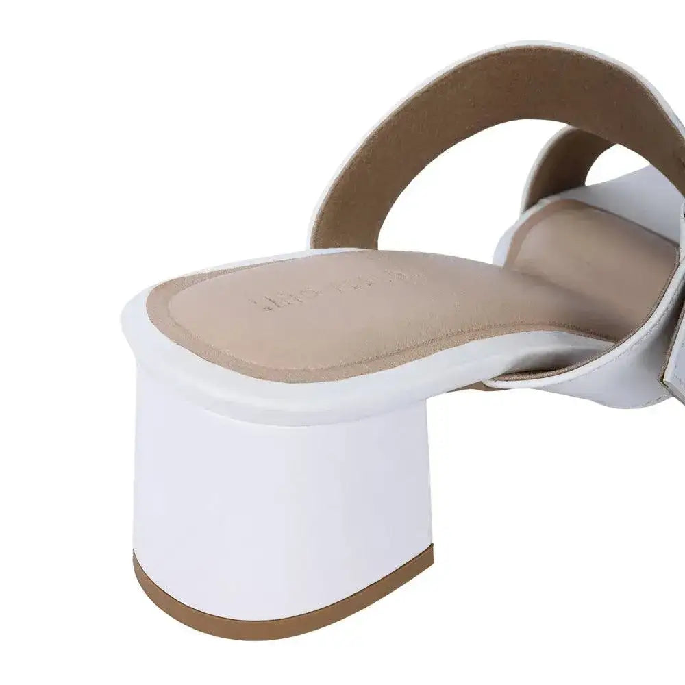 Gabbana Trendy Block White Heels - Lino Perros