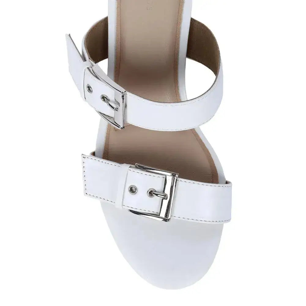 Gabbana Trendy Block White Heels - Lino Perros