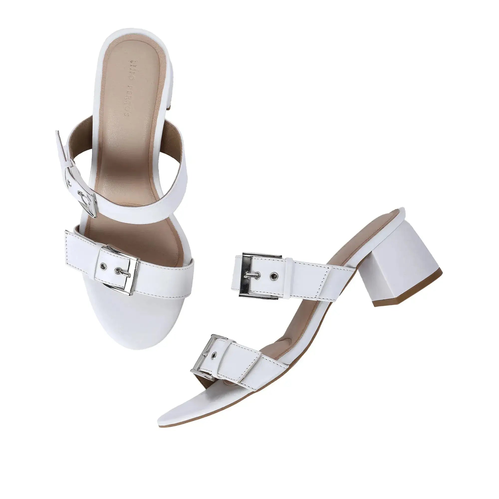 Gabbana Trendy Block White Heels - Lino Perros
