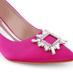 Gaga Crystal Broach Fuschia Pumps - Lino Perros