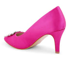 Gaga Crystal Broach Fuschia Pumps - Lino Perros