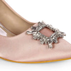 Gaga Crystal Broach Peach Pumps - Lino Perros