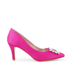 Gaga Crystal Broach Fuschia Pumps - Lino Perros