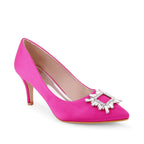 Gaga Crystal Broach Fuschia Pumps - Lino Perros
