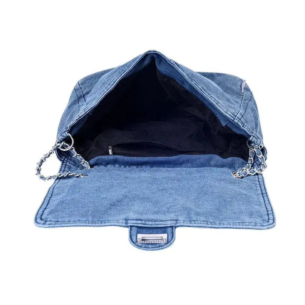 Harper Chic Denim Shoulder Bag - Lino Perros