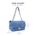 Harper Chic Denim Shoulder Bag - Lino Perros