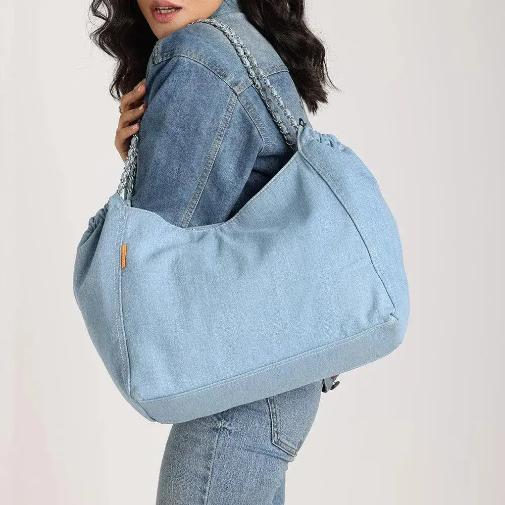 Harper Confident Hobo Blue Handbag - Lino Perros